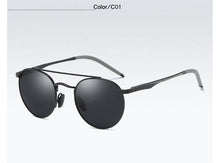 Load image into Gallery viewer, Gothic Steampunk Aluminum Polarized Sunglasses Unisex Vintage Round Driving Sun Glasses UV400 Eyewear Accessories For Men Women