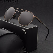 Load image into Gallery viewer, Gothic Steampunk Aluminum Polarized Sunglasses Unisex Vintage Round Driving Sun Glasses UV400 Eyewear Accessories For Men Women