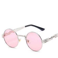 Carica l&#39;immagine nel visualizzatore di Gallery, Occhiali da sole rotondi Steampunk gotici Uomo Donna Occhiali da vista in lega Forma di cerchio Designer di marca Occhiali da sole Specchio UV400 