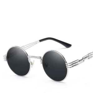 Occhiali da sole rotondi Steampunk gotici Uomo Donna Occhiali da vista in lega Forma di cerchio Designer di marca Occhiali da sole Specchio UV400 