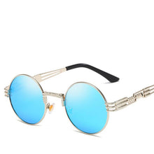 Carica l&#39;immagine nel visualizzatore di Gallery, Occhiali da sole rotondi Steampunk gotici Uomo Donna Occhiali da vista in lega Forma di cerchio Designer di marca Occhiali da sole Specchio UV400 