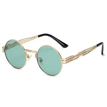 Carica l&#39;immagine nel visualizzatore di Gallery, Occhiali da sole rotondi Steampunk gotici Uomo Donna Occhiali da vista in lega Forma di cerchio Designer di marca Occhiali da sole Specchio UV400 