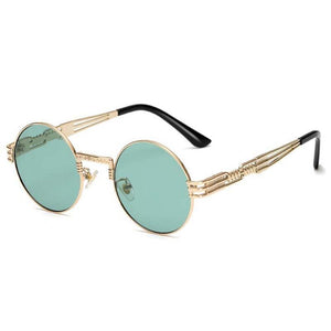Occhiali da sole rotondi Steampunk gotici Uomo Donna Occhiali da vista in lega Forma di cerchio Designer di marca Occhiali da sole Specchio UV400 