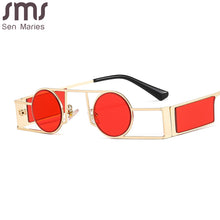 Load image into Gallery viewer, Gothic Steampunk Sunglasses For Men Punk Small Round Sun Glasses Women UV400 Shades Metal Frame Eyewear