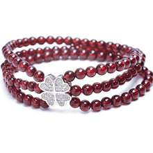 Carica l'immagine nel visualizzatore di Gallery, Braccialetti di perline di granato naturale di grado AAAA Perline di pietre preziose fini Braccialetti di muti-strato Gioielli per regali donna Possono far cadere la spedizione 