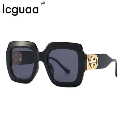Gradient Colors Oversized  Brand Designer Square Sunglasses Women Mens 2023 Big Gradient Toretose Lunette De Soleil Femme