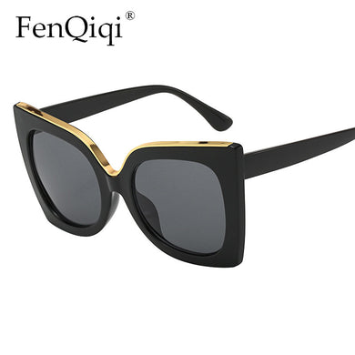 Gradient Flat Top Gradient Frame Design Large Frame Gold Edge Ladies Sunglasses Beautiful and  2023Styles sunglasses womem