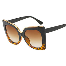 Load image into Gallery viewer, Gradient Flat Top Gradient Frame Design Large Frame Gold Edge Ladies Sunglasses Beautiful and  2023Styles sunglasses womem