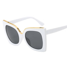 Load image into Gallery viewer, Gradient Flat Top Gradient Frame Design Large Frame Gold Edge Ladies Sunglasses Beautiful and  2023Styles sunglasses womem