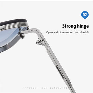 Gradient Square Sunglasses For Men Brand Design Retro Male Sports Car Driving Metal UV400 Sun Glasses Eyewear Shades