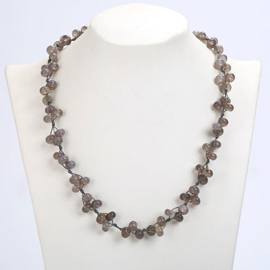 Gr Agate Woven Necklace Natural Stone Crystal Women Retro Beads Popular Handmade Jewelry Maxi Diffuser Turtle Africa Necklace