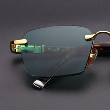 Load image into Gallery viewer, Green Glass Sunglasses Man Woman Natural Crystal Stone Sun Glasses Vintage Acetate Glasses Frame Anti Eye Dry Anti Scratch