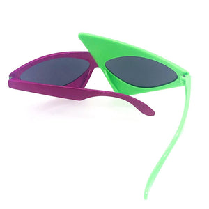 Green Red Glasses Fancy Party Festival Sunglasses Hip Hop Unique Punk Roy Purdy Funny Shades 2023 Trending Product