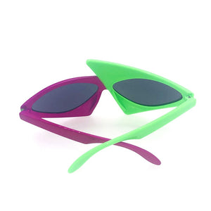 Green Red Glasses Fancy Party Festival Sunglasses Hip Hop Unique Punk Roy Purdy Funny Shades 2023 Trending Product
