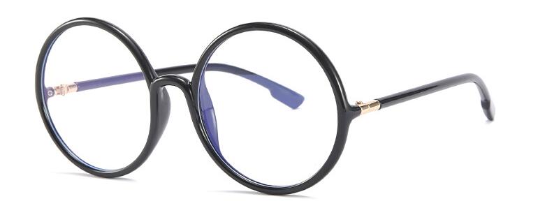 Green Round Eyeglasses Women 2023 Oversized Eyewear TR90 Big Circle Optical Glasses Frame Anti Blue Light Ray Computer