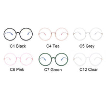 Load image into Gallery viewer, Green Round Eyeglasses Women 2023 Oversized Eyewear TR90 Big Circle Optical Glasses Frame Anti Blue Light Ray Computer