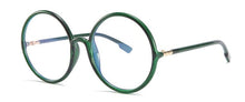 Load image into Gallery viewer, Green Round Eyeglasses Women 2023 Oversized Eyewear TR90 Big Circle Optical Glasses Frame Anti Blue Light Ray Computer