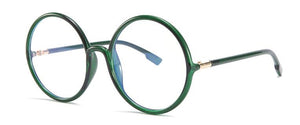 Green Round Eyeglasses Women 2023 Oversized Eyewear TR90 Big Circle Optical Glasses Frame Anti Blue Light Ray Computer