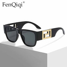 Load image into Gallery viewer, Green Square Sunglasses For Women 2023 Rectangle Black FF Oversized Sun Glasses Trendy UV400 Brand