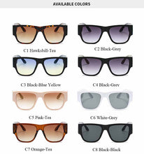 Load image into Gallery viewer, Green Square Sunglasses For Women 2023 Rectangle Black FF Oversized Sun Glasses Trendy UV400 Brand