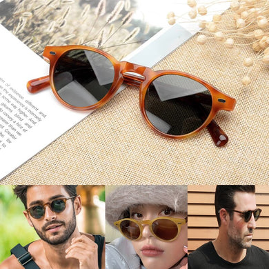 Occhiali da sole in acetato Gregory Peck OV5186 Occhiali da sole rotondi retrò Occhiali da sole da guida da donna polarizzati di marca da uomo UV400 