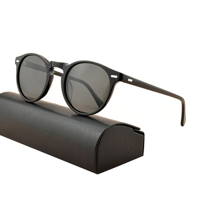 Gregory Peck Acetate Sunglasses Retro Round Glasses Frame OV5186 Men's Anti-refraction Brand Polarized Women's Driving Gafas