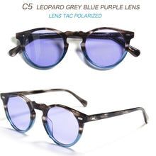 Load image into Gallery viewer, Gregory Peck OV5186 Vintage Round Mens Sunglasses Frame Crystal Clear Frame Sunglasses for Women Green Lens Round Sunglasses