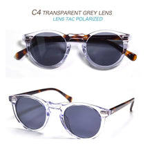 Load image into Gallery viewer, Gregory Peck OV5186 Vintage Round Mens Sunglasses Frame Crystal Clear Frame Sunglasses for Women Green Lens Round Sunglasses