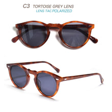 Load image into Gallery viewer, Gregory Peck OV5186 Vintage Round Mens Sunglasses Frame Crystal Clear Frame Sunglasses for Women Green Lens Round Sunglasses