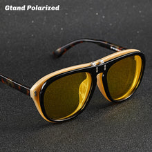 Load image into Gallery viewer, Gtand 2022  Stylish Flip Up SteamPunk Style Polarized Sunglasses Clamshell Double Layer Brand Design Sun Glasses GT109
