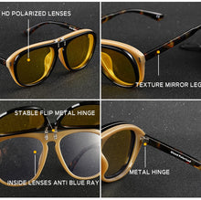 Load image into Gallery viewer, Gtand 2022  Stylish Flip Up SteamPunk Style Polarized Sunglasses Clamshell Double Layer Brand Design Sun Glasses GT109