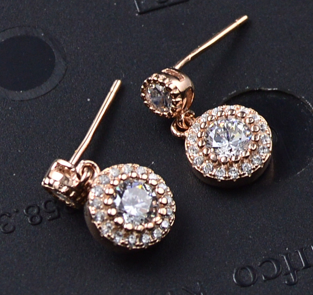 Guarantee Plain 925 Sterling Silver , CZ , Cubic Earrings, 1.9 g, EA31154