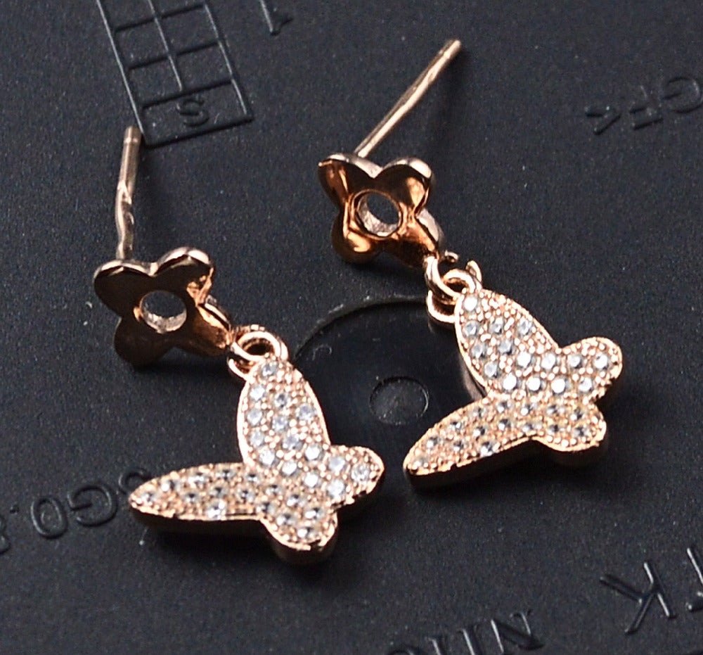Guarantee Plain 925 Sterling Silver , CZ , Cubic Star Earrings, 1.6 g, EA31150