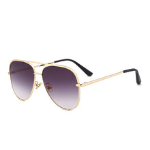 Load image into Gallery viewer, Gun Pink Sunglasses Silver Mirror Oversized Sun Glasses Brand Designer Pilot Sunglasses Women Men Shades Top  Eyewear