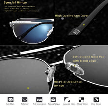 Load image into Gallery viewer, Guztag Stainless Steel Polarized UV 400 Lens Ultralight Classic Sunglasses Traveling Driving Fishing Sun Glasses For Men G8026