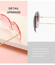 Load image into Gallery viewer, 2022 New Fashion Brand Design Vintage Rimless Pilot Sunglasses Women Men Retro Cutting Lens Gradient Sun Glasses Female UV400