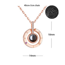 Load image into Gallery viewer, 100 Languages Love Necklace Heart Pendant Wedding Romantic I Love You Projection Necklace for Women Girl Friend Ladies Gifts