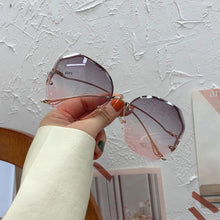 Load image into Gallery viewer, Oulylan Rimless Sunglasses Women Fashion Metal Bent leg Gradient Sun Glasses Ladies Sexy Blue Pink Eyewear Vintage Shades UV400