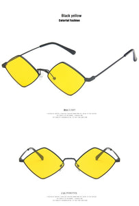 2022 Sunglasses Women Metal Rhombus Sun glasses Irregular Vintage Small Frame Goggle Uv400 Ladies Oculos Gafas De Sol