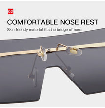 Load image into Gallery viewer, Oversized Rimless Sunglasses Fashion Women Metal Gradient Sun glasses Luxury Lady Sunglass Eyewear UV400 Shades gafas de sol