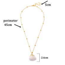 Load image into Gallery viewer, Conch Shell Necklace Sea Beach Shell Chain Pendant Necklace For Women Collier Femme Shell Cowrie Summer Jewelry Bohemian