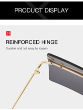Load image into Gallery viewer, Oversized Rimless Sunglasses Fashion Women Metal Gradient Sun glasses Luxury Lady Sunglass Eyewear UV400 Shades gafas de sol