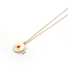 Load image into Gallery viewer, 2020 New Fashion Ladies Chic Gold Chain Colorful Rhinestone Filled Evil Eye Coin Necklaces For Women Bohemian Gold Necklaces