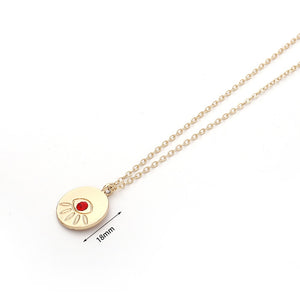 2020 New Fashion Ladies Chic Gold Chain Colorful Rhinestone Filled Evil Eye Coin Necklaces For Women Bohemian Gold Necklaces
