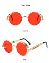 Load image into Gallery viewer, Classic Gothic Steampunk Sunglasses Women Brand Designer Vintage Round Metal Frame Sun Glasses Female Male High Quality UV400