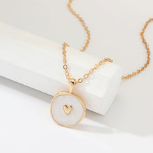 Carica l&#39;immagine nel visualizzatore di Gallery, New Fashion Necklace Alloy Drop Oil Love Heart Moon Lightning Necklaces Elegant Cute Round Party Gift Jewelry For Women