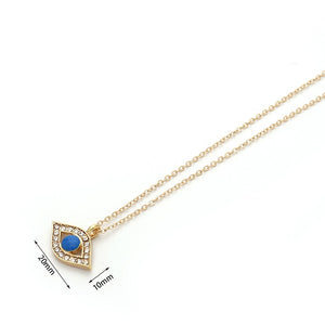 2020 New Fashion Ladies Chic Gold Chain Colorful Rhinestone Filled Evil Eye Coin Necklaces For Women Bohemian Gold Necklaces