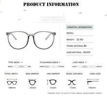 Load image into Gallery viewer, 2022 Blue Light Blocking Glasses Women Oversized Eyeglasses Anti Blue Light Computer Glasses Men Safety Eyewear Spectacle