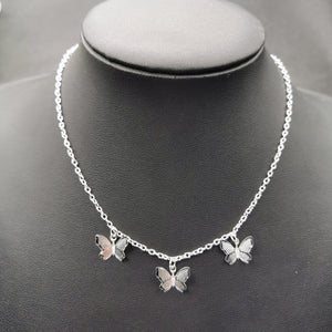 Cute Small Animal Butterfly Chain Necklace For Women Gold Silver Color Clavicle Chain 2020 Fashion Female Choker Jewelry