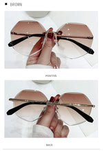 Carica l'immagine nel visualizzatore di Gallery, Rimless Women's Sunglasses Design Fashion Lady Sun glasses Vintage Alloy Classic Designer Shades UV400 Eyewear